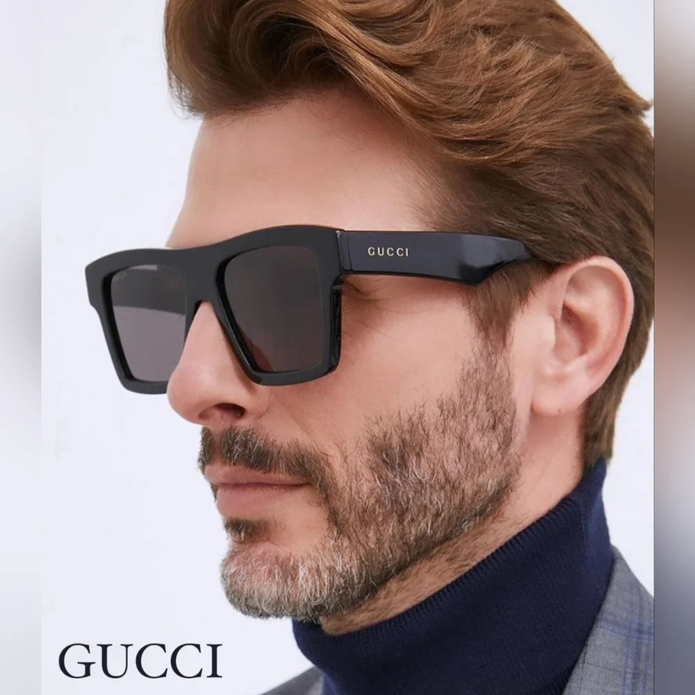 🔥 - New- 💯original Gucci Grey Shield Sunglasses GG0997S